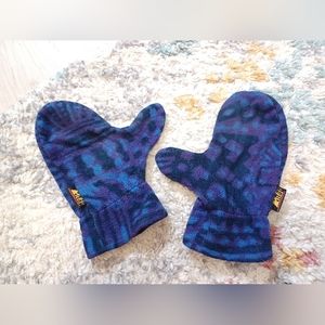 Rei Vintage Winter Mittens Blue Purple Black Size Small